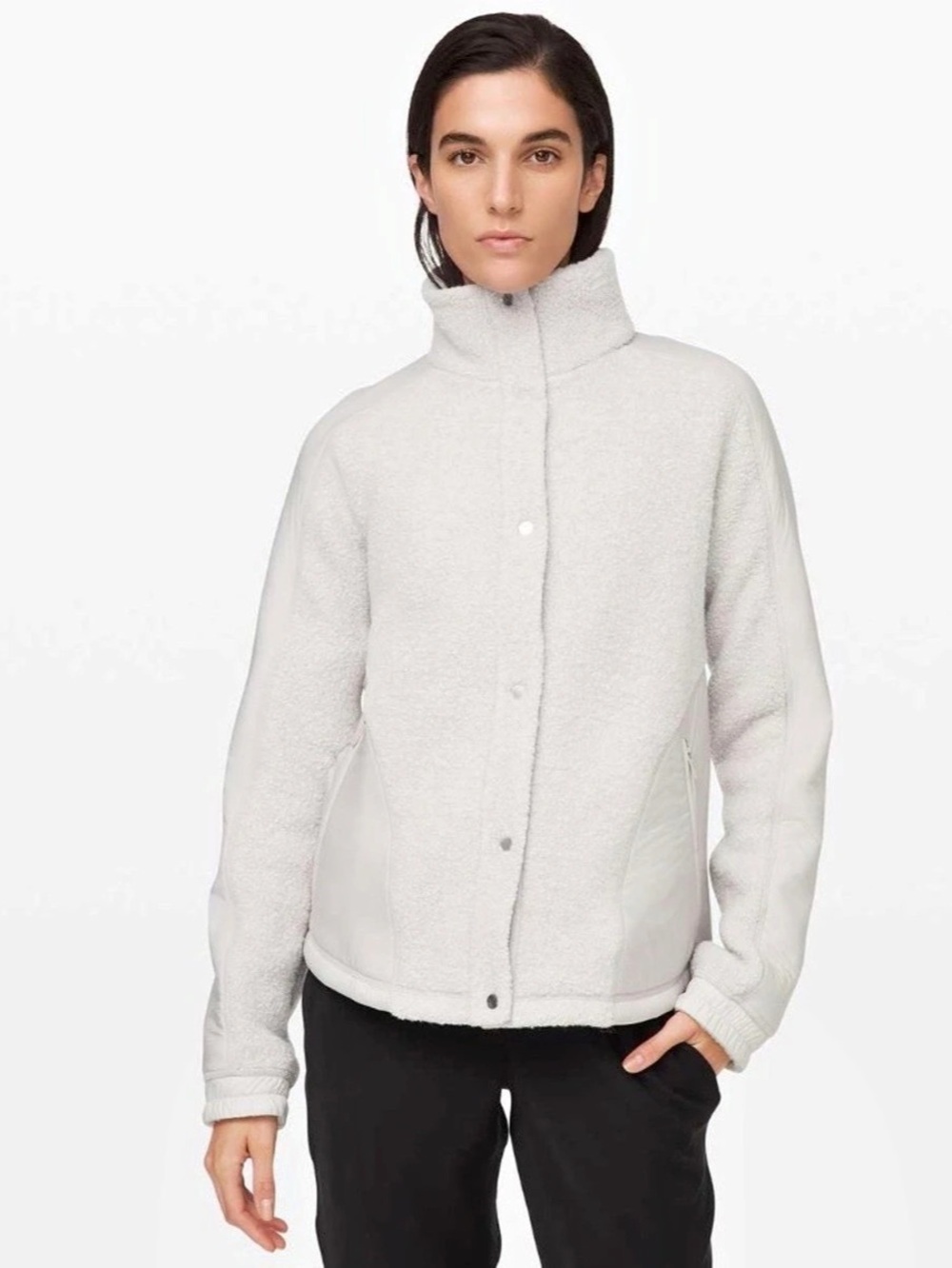 Lululemon Go Cozy Jacket in Heathered Ceramic